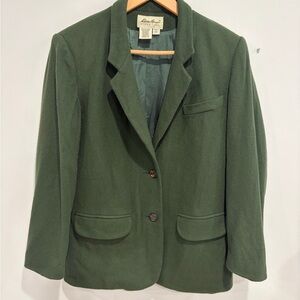 Classic Eddie Bauer Green Wool Blazer